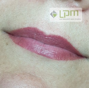 Permanent Make-Up Lippen abgeheilt nach einer Sitzung Berlin